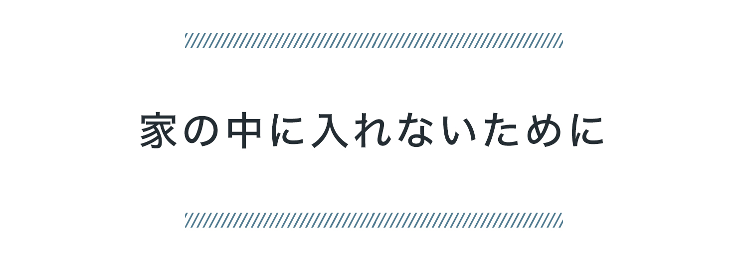 家に入れないために