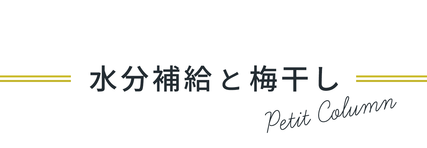 プチコラム 水分補給と梅干し