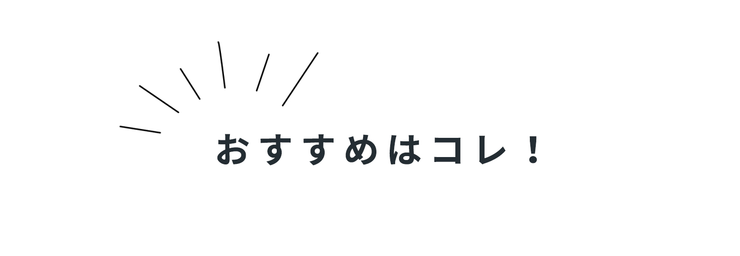 おすすめはコレ！