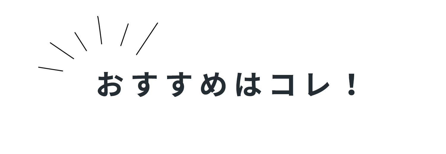 おすすめはコレ！